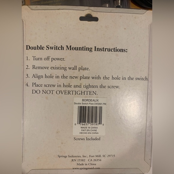 🌹SOLD💕Bordeaux Purple Rose Double Light Switch Plate Cover Jubilee Bed BatNEW - Picture 2 of 2